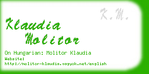 klaudia molitor business card